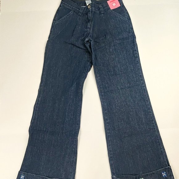 NWT Gymboree Fashion Flower Cuffed Denim Pant & Ruffle Top Size 10 - Picture 2 of 8